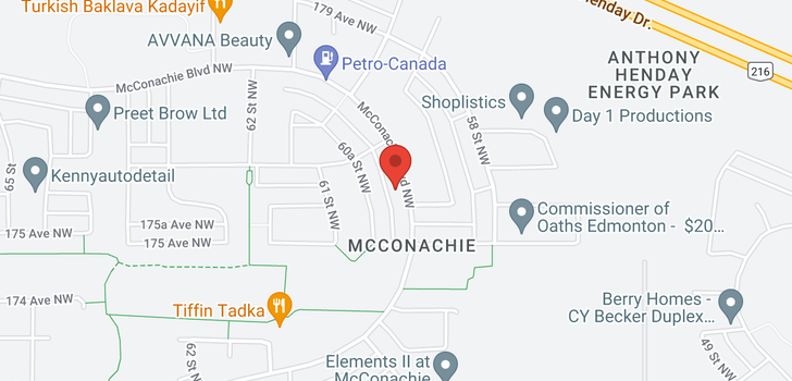 map of 1176 MCCONACHIE BV NW